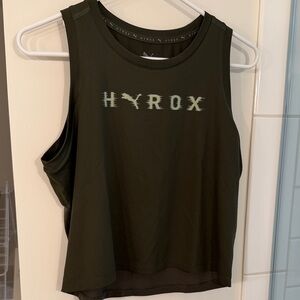 PUMA x HYROX Cloudspun Athletic Tank Top hunter green size medium